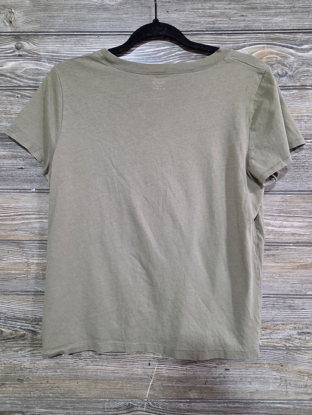 Madewell Women's Olive Khaki Crewneck Essential Tee Shirt Medium Soft Casual Top - Picture 4 of 5